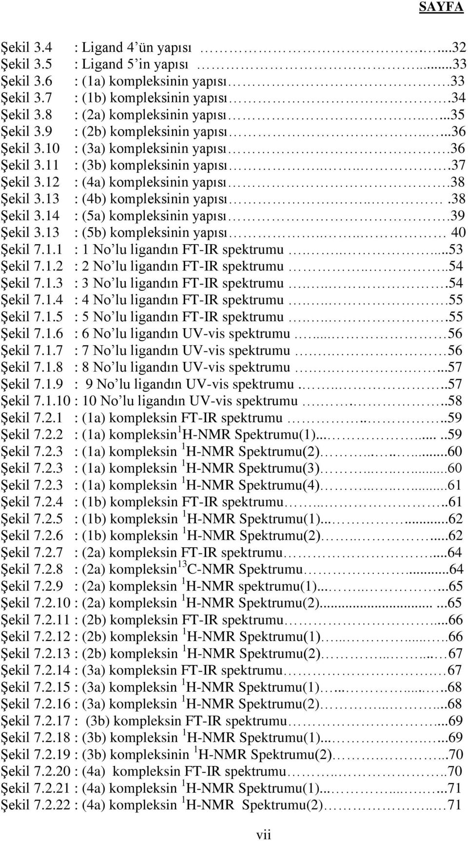 13 : (4b) kompleksinin yapısı....38 Şekil 3.14 : (5a) kompleksinin yapısı.39 Şekil 3.13 : (5b) kompleksinin yapısı.... 40 Şekil 7.1.1 : 1 o lu ligandın FT-IR spektrumu......53 Şekil 7.1.2 : 2 o lu ligandın FT-IR spektrumu.