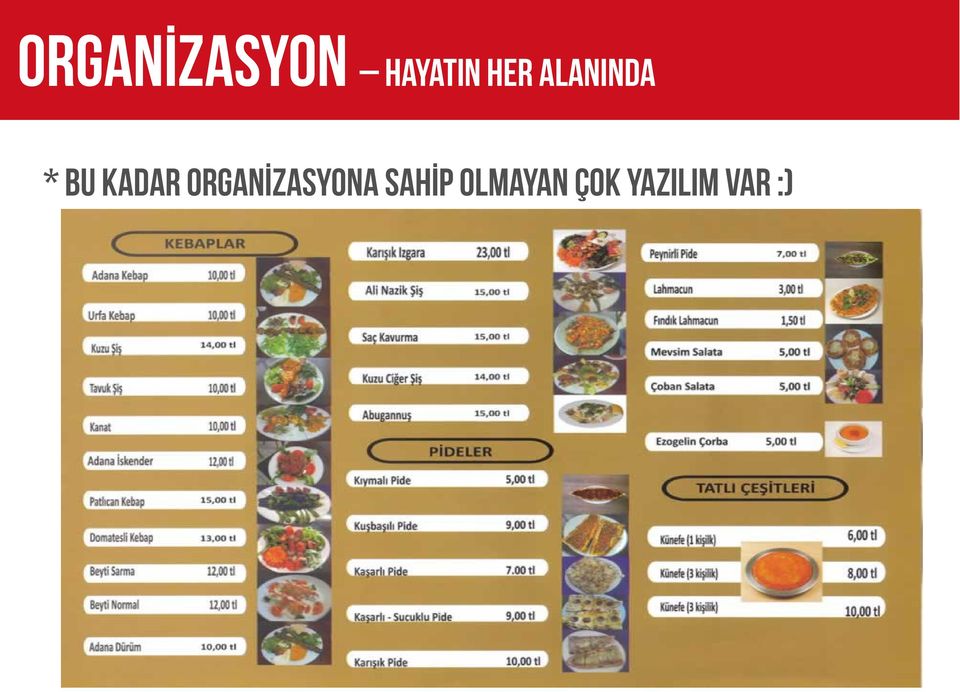 KADAR ORGANİZASYONA