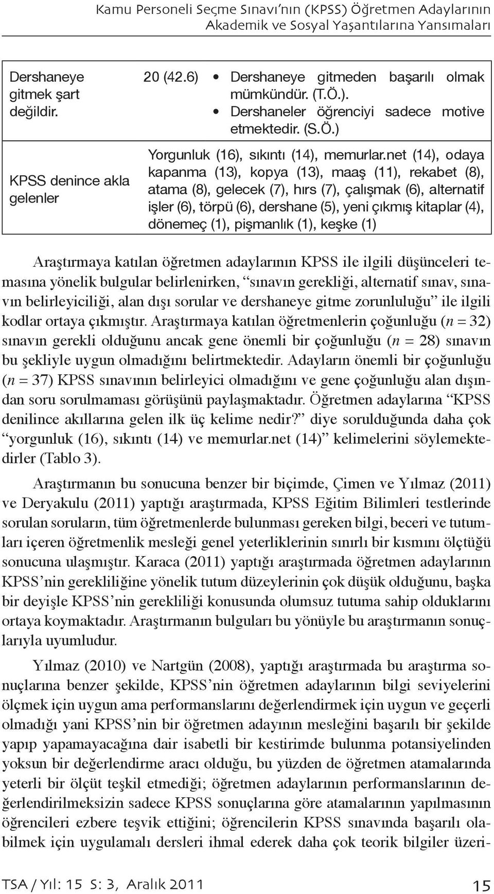 net (14), odaya kapanma (13), kopya (13), maaş (11), rekabet (8), atama (8), gelecek (7), hırs (7), çalışmak (6), alternatif işler (6), törpü (6), dershane (5), yeni çıkmış kitaplar (4), dönemeç (1),