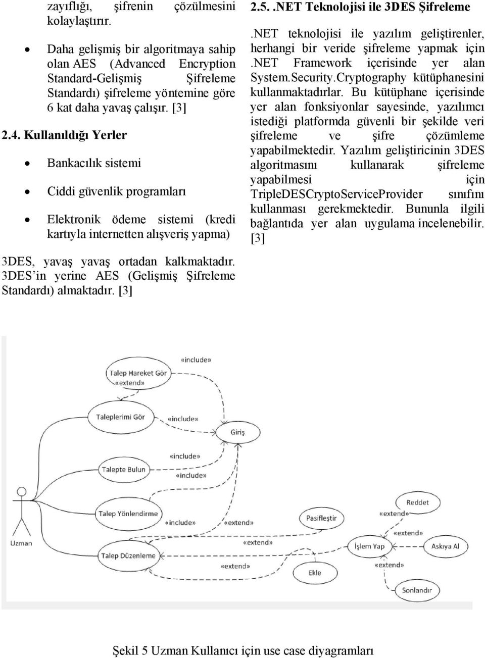 Kullanıldığı Yerler Bankacılık sistemi Ciddi güvenlik programları Elektronik ödeme sistemi (kredi kartıyla internetten alışveriş yapma) 3DES, yavaş yavaş ortadan kalkmaktadır.