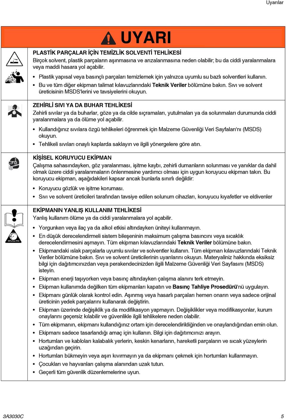 Sıvı ve solvent üreticisinin MSDS'lerini ve tavsiyelerini okuyun.