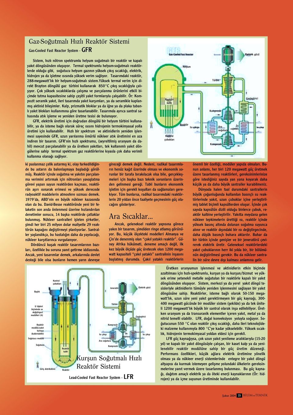 Tasar mdaki reaktör, 288-megawatt l k bir helyum-so utmal sistem.yüksek termal verim için direkt Brayton döngülü gaz türbini kullanarak 850 C ç k fl s cakl yla çal - fl yor.