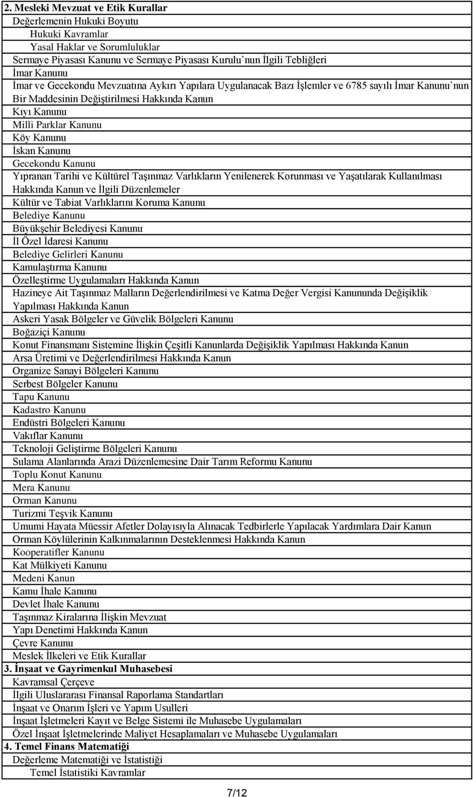 Gecekondu Kanunu Yıpranan Tarihi ve Kültürel Taşınmaz Varlıkların Yenilenerek Korunması ve Yaşatılarak Kullanılması Hakkında Kanun ve İlgili Düzenlemeler Kültür ve Tabiat Varlıklarını Koruma Kanunu