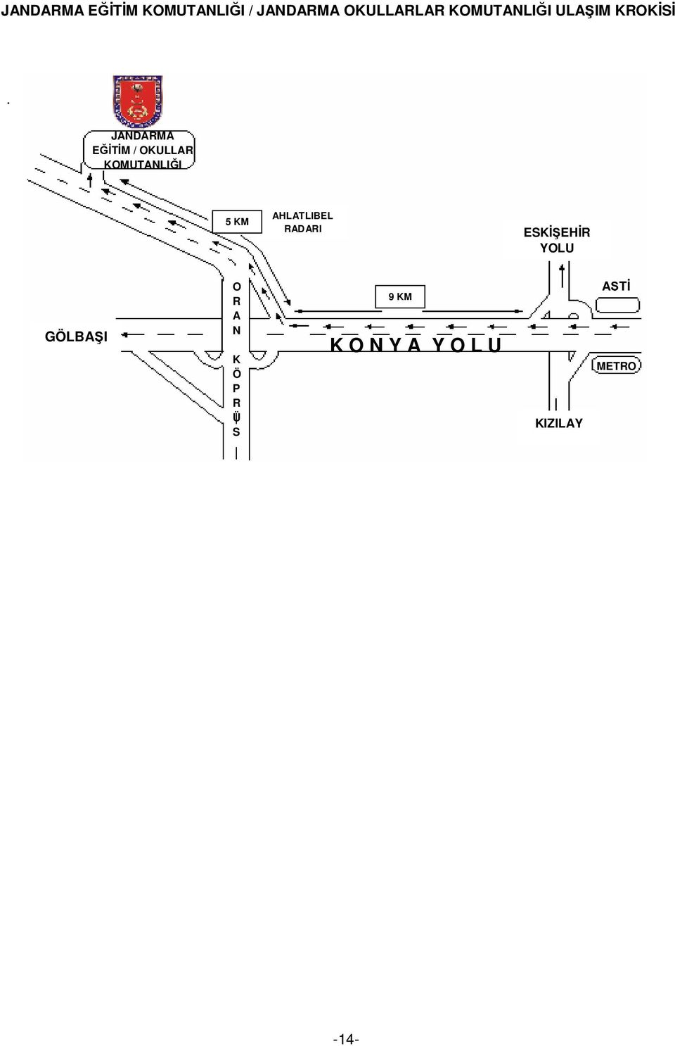 JANDARMA EĞİTİM / OKULLAR KOMUTANLIĞI 5 KM AHLATLIBEL