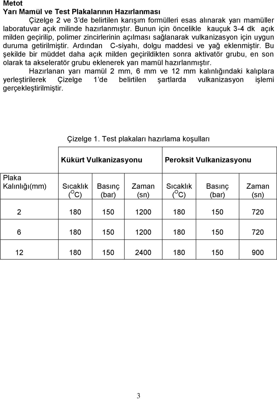 Bu şekilde bir müddet daha açık milden geçirildikten sonra aktivatör grubu, en son olarak ta akseleratör grubu eklenerek yarı mamül hazırlanmıştır.