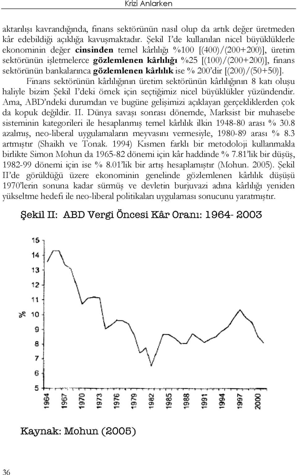 sektörünün bankalarınca gözlemlenen kârlılık ise % 200 dir [(200)/(50+50)].