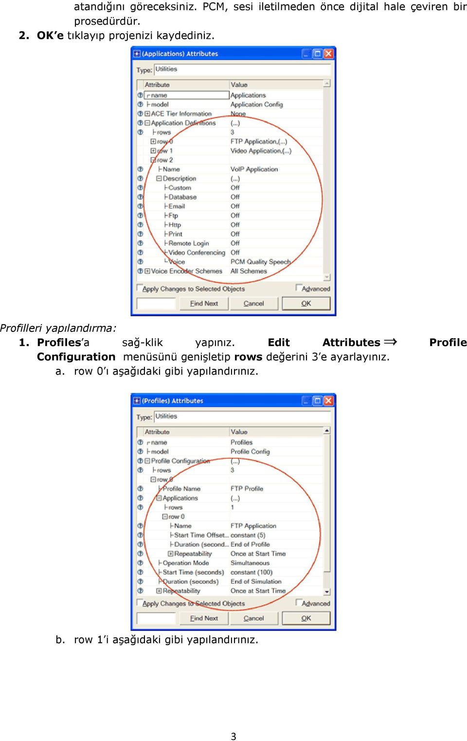 Profiles a sağ-klik yapınız.