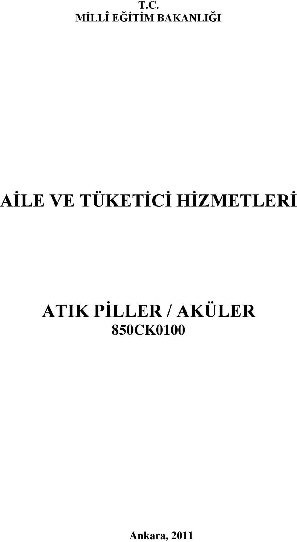 TÜKETİCİ HİZMETLERİ ATIK