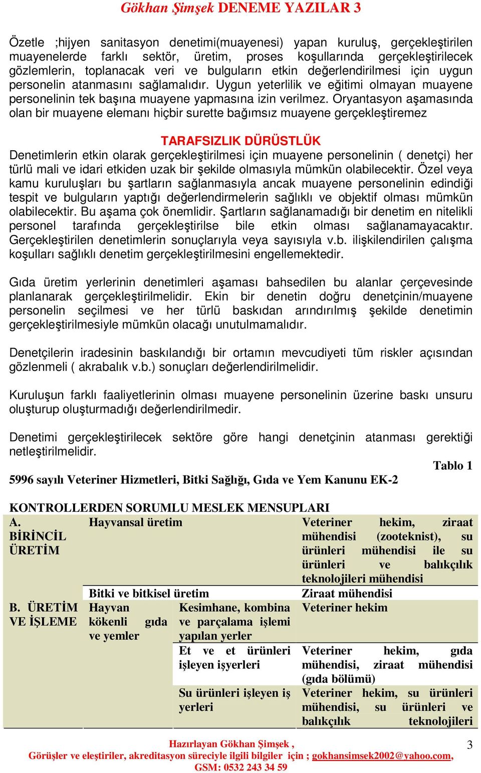 Oryantasyon aşamasında olan bir muayene elemanı hiçbir surette bağımsız muayene gerçekleştiremez TARAFSIZLIK DÜRÜSTLÜK Denetimlerin etkin olarak gerçekleştirilmesi için muayene personelinin (