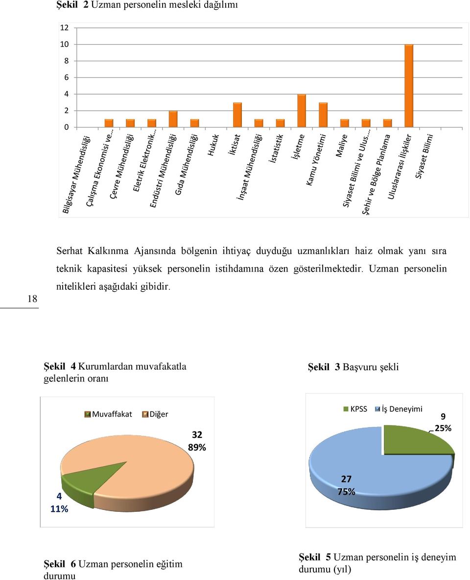 Uzman personelin nitelikleri aşağıdaki gibidir.