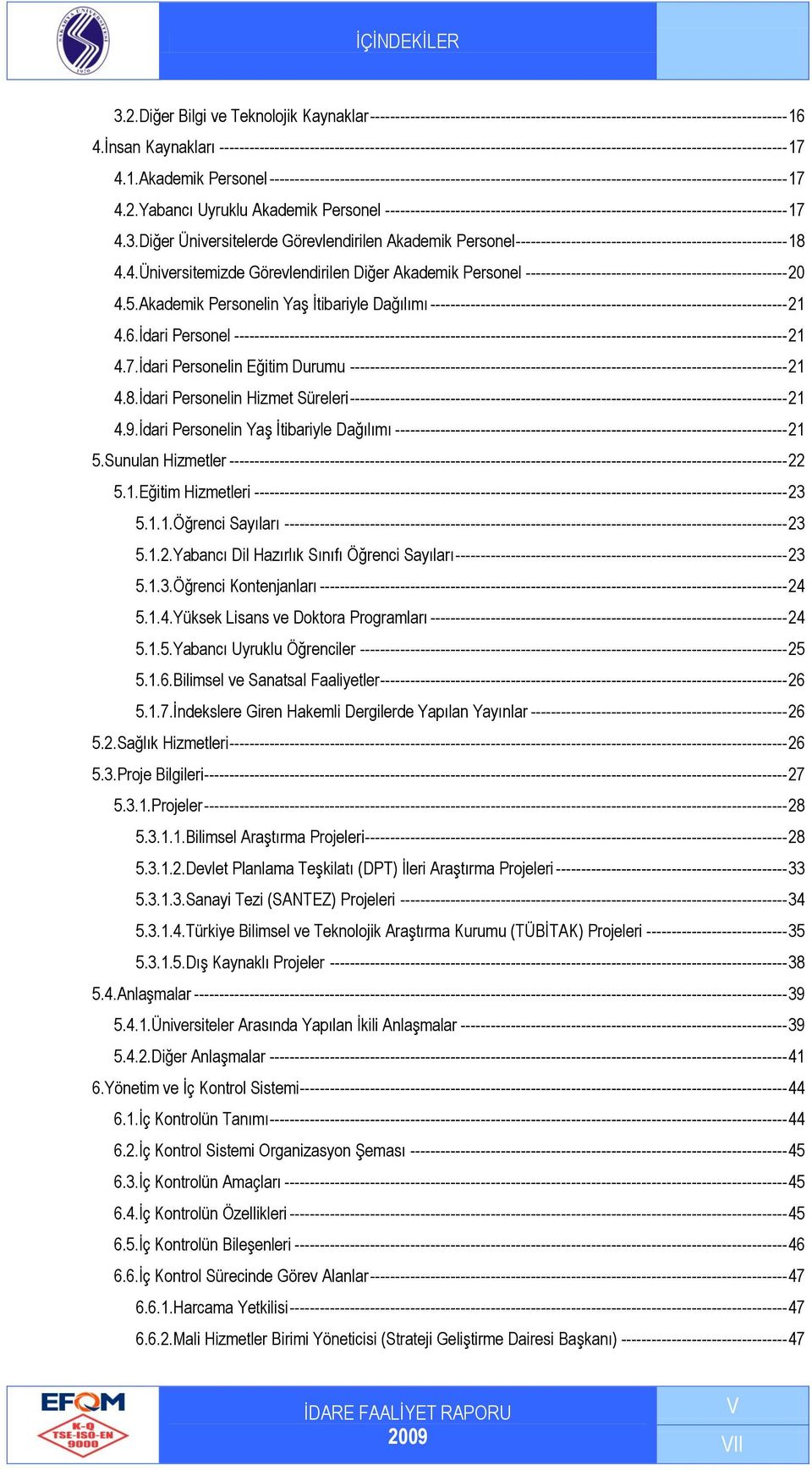 4.1.Akademik Personel ------------------------------------------------------------------------------------------------------- 17 4.2.