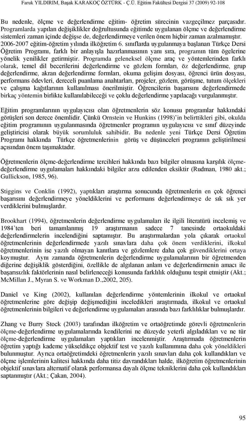 2006-2007 eğitim-öğretim yılında ilköğretim 6.