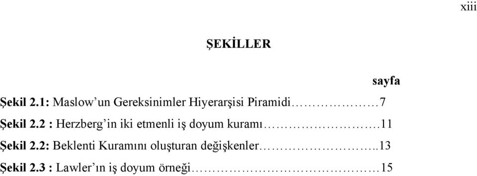 2.2 : Herzberg in iki etmenli iş doyum kuramı.11 Şekil 2.