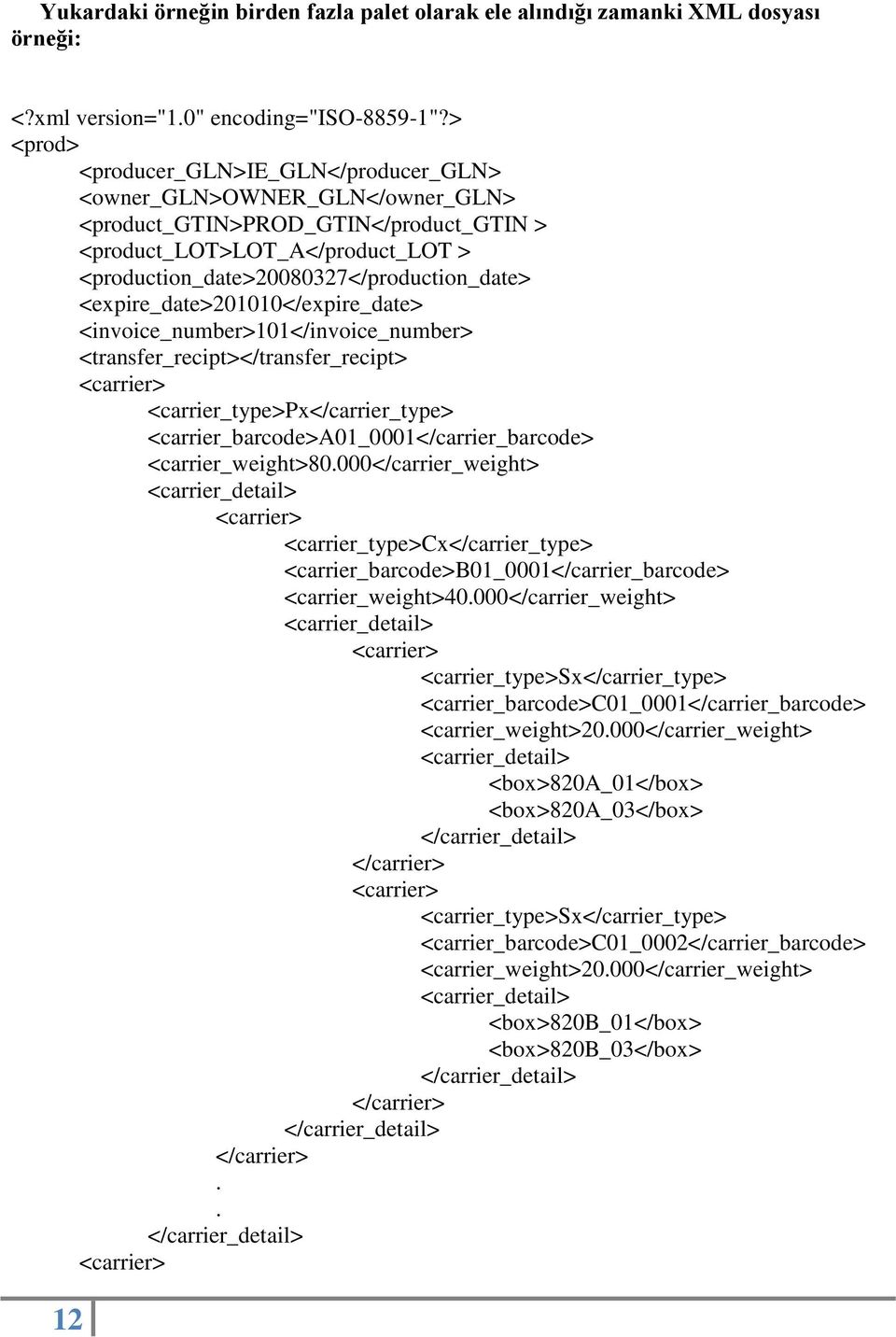 <expire_date>201010</expire_date> <invoice_number>101</invoice_number> <transfer_recipt></transfer_recipt> <carrier_type>px</carrier_type> <carrier_barcode>a01_0001</carrier_barcode>