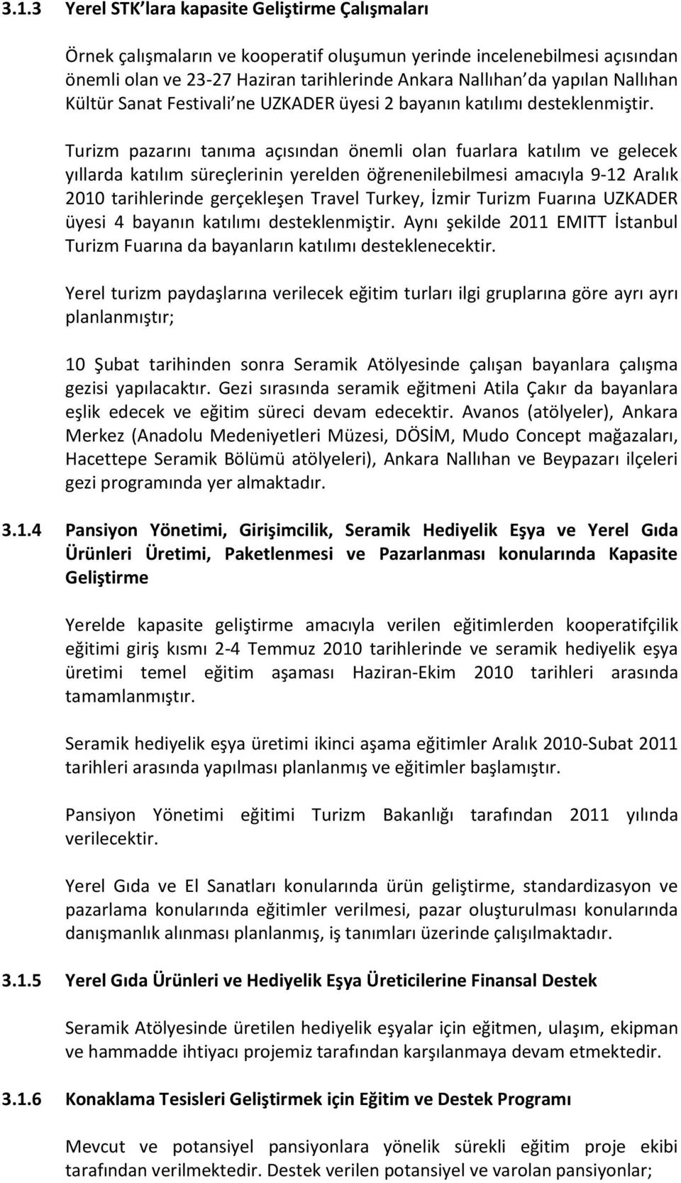 Turizm pazarını tanıma açısından önemli olan fuarlara katılım ve gelecek yıllarda katılım süreçlerinin yerelden öğrenenilebilmesi amacıyla 9-12 Aralık 2010 tarihlerinde gerçekleşen Travel Turkey,