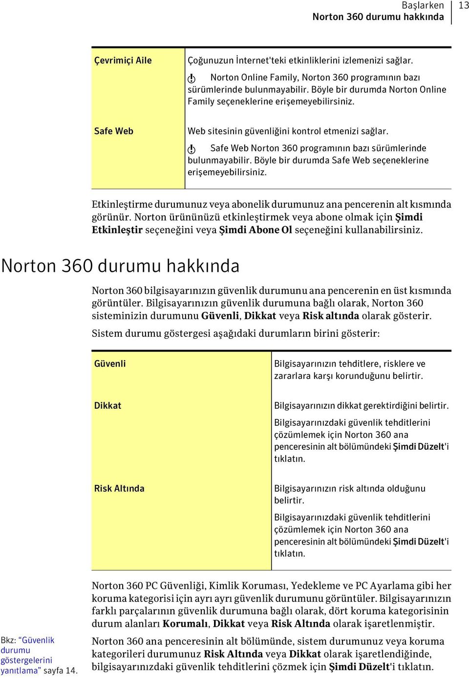 w Safe Web Norton 360 programının bazı sürümlerinde bulunmayabilir. Böyle bir durumda Safe Web seçeneklerine erişemeyebilirsiniz.