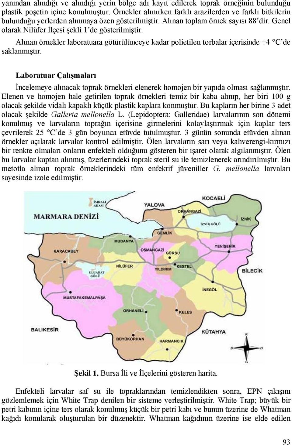 Alınan örnekler laboratuara götürülünceye kadar polietilen torbalar içerisinde +4 C de saklanmıştır.