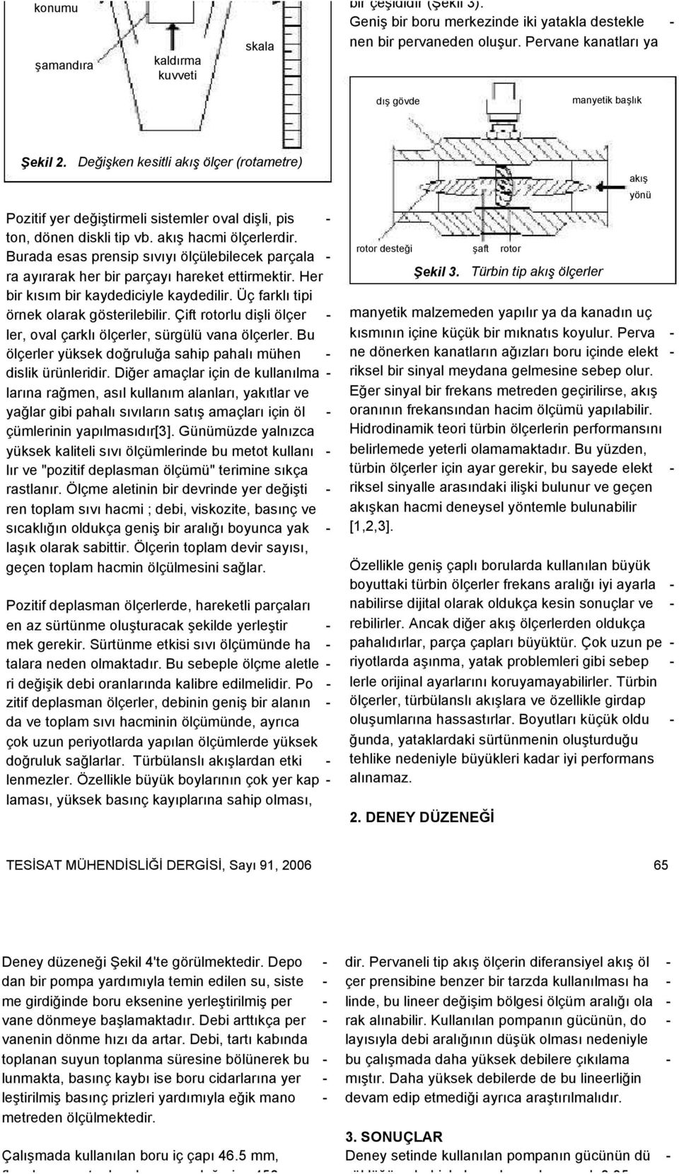 Burada esas prensip sıvıyı ölçülebilecek parçala - ra ayırarak her bir parçayı hareket ettirmektir. Her bir kısım bir kaydediciyle kaydedilir. Üç farklı tipi örnek olarak gösterilebilir.