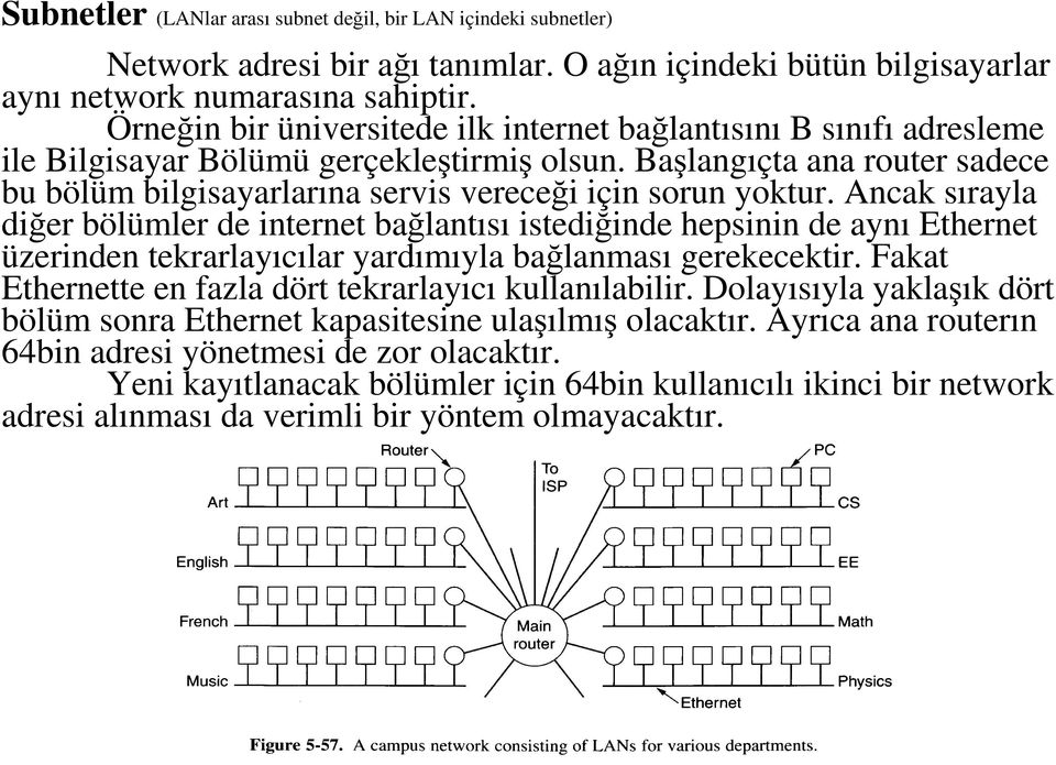 Başlangıçta ana router sadece bu bölüm bilgisayarlarına servis vereceği için sorun yoktur.