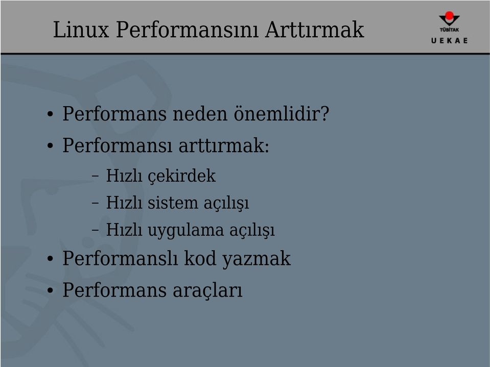 Performansı arttırmak: Hızlı çekirdek Hızlı