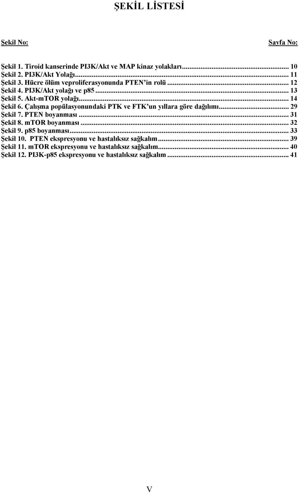 Çalışma popülasyonundaki PTK ve FTK un yıllara göre dağılımı... 29 Şekil 7. PTEN boyanması... 31 Şekil 8. mtor boyanması... 32 Şekil 9. p85 boyanması.