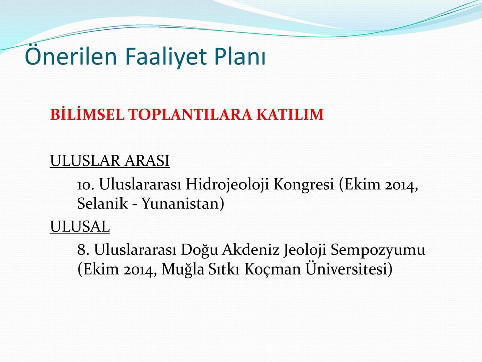 Uluslararası Hidrojeoloji Kongresi (Ekim 2014, Selanik -