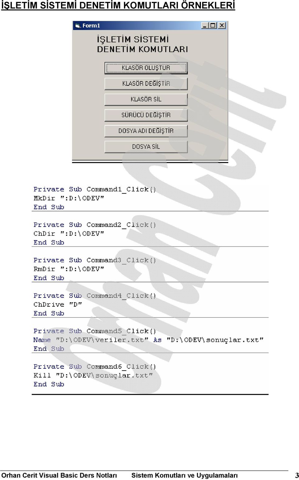 Cerit Visual Basic Ders