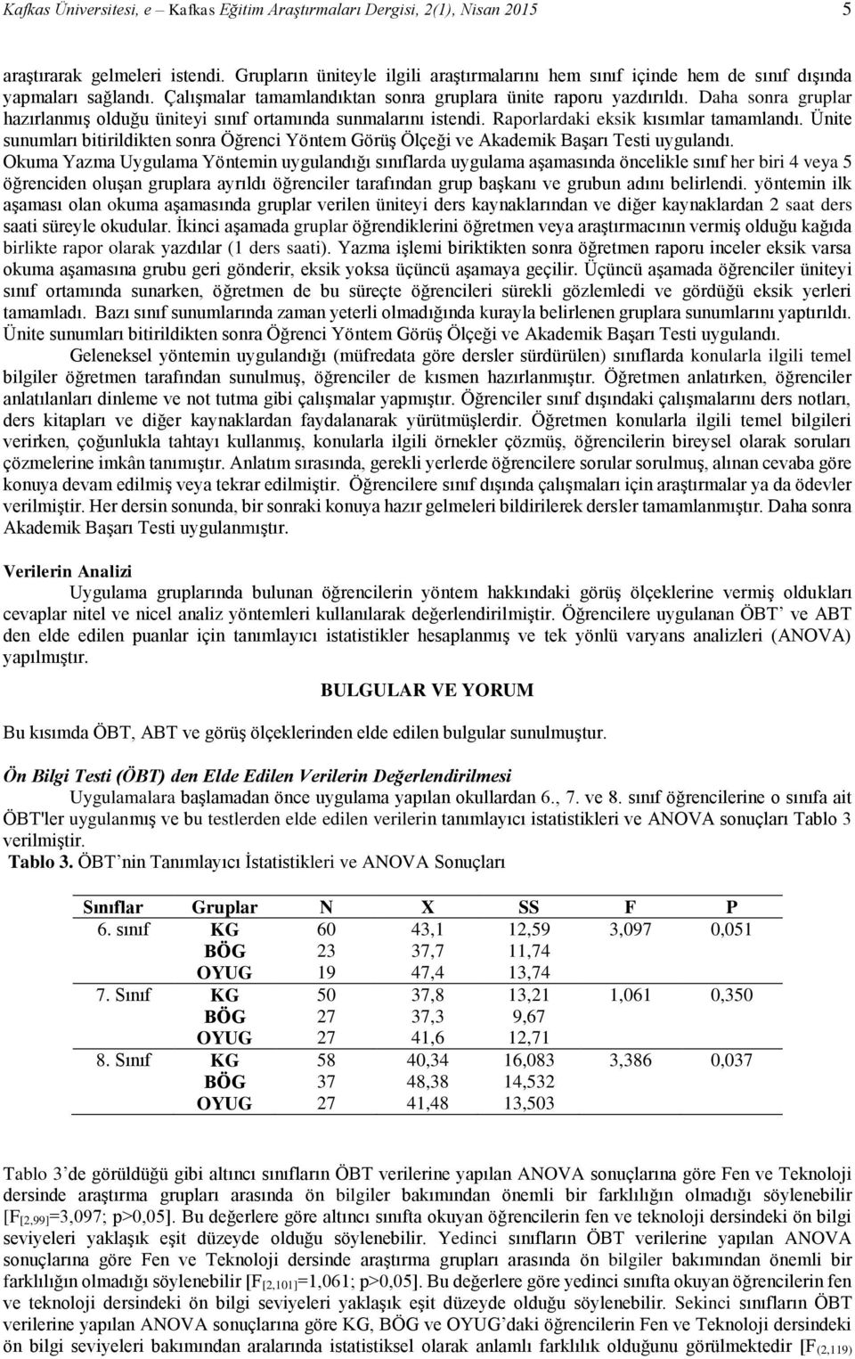 Daha sonra gruplar hazırlanmış olduğu üniteyi sınıf ortamında sunmalarını istendi. Raporlardaki eksik kısımlar tamamlandı.