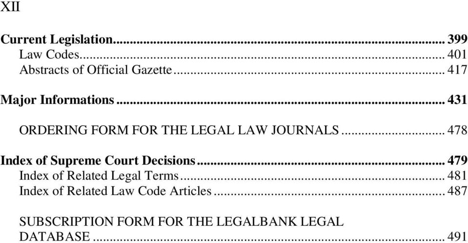 .. 478 Index of Supreme Court Decisions... 479 Index of Related Legal Terms.