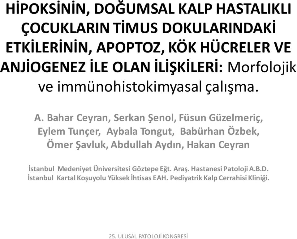 Bahar Ceyran, Serkan Şenol, Füsun Güzelmeriç, Eylem Tunçer, Aybala Tongut, Babürhan Özbek, Ömer Şavluk, Abdullah