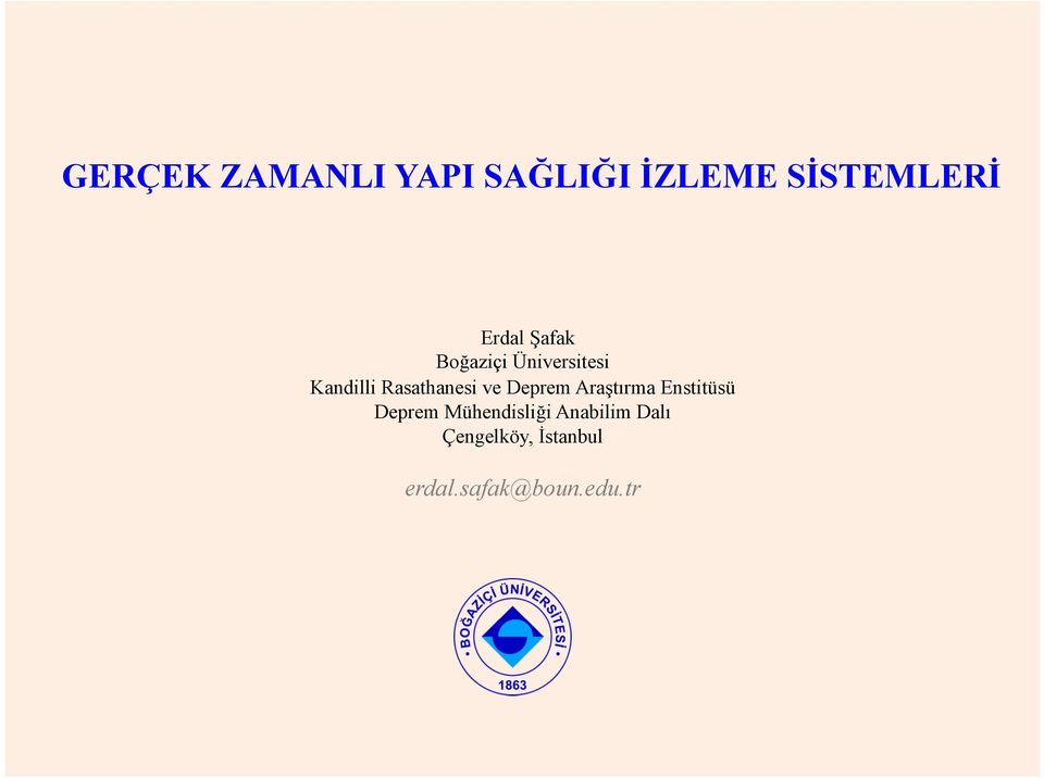 Deprem Araştırma Enstitüsü Deprem Mühendisliği