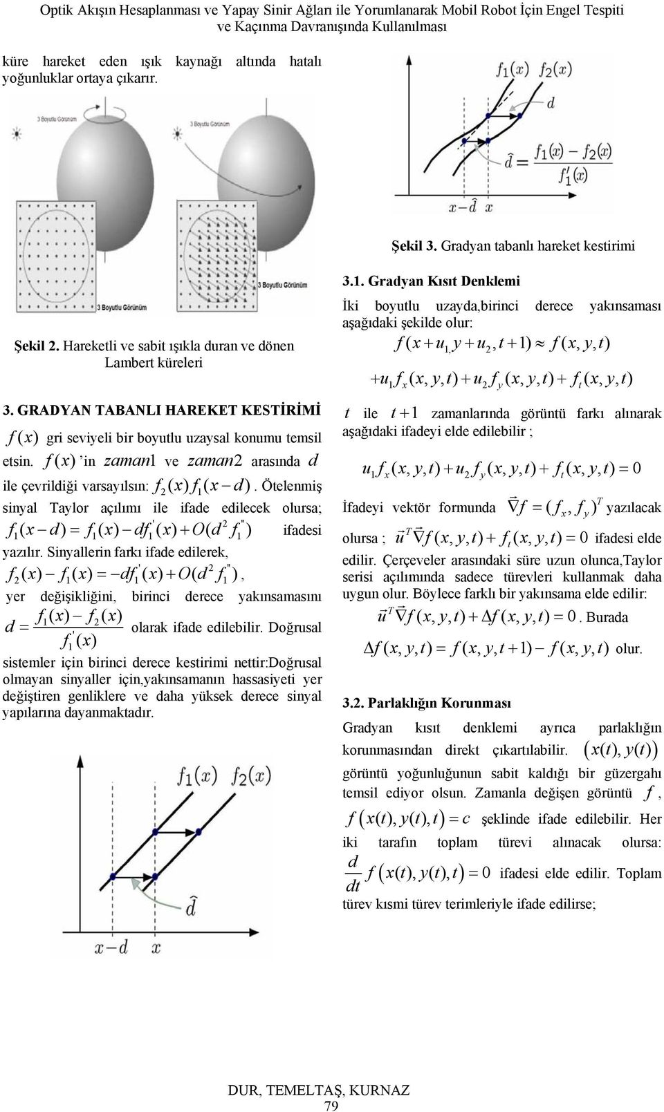 f ( ) in zaman ve zaman aasında d ile çevildiği vasayılsın: f( ) f( d ). Öelenmiş sinyal aylo açılımı ile ifade edilecek olusa; ' '' f( d) = f( ) df( ) + O( d f ) ifadesi yazılı.