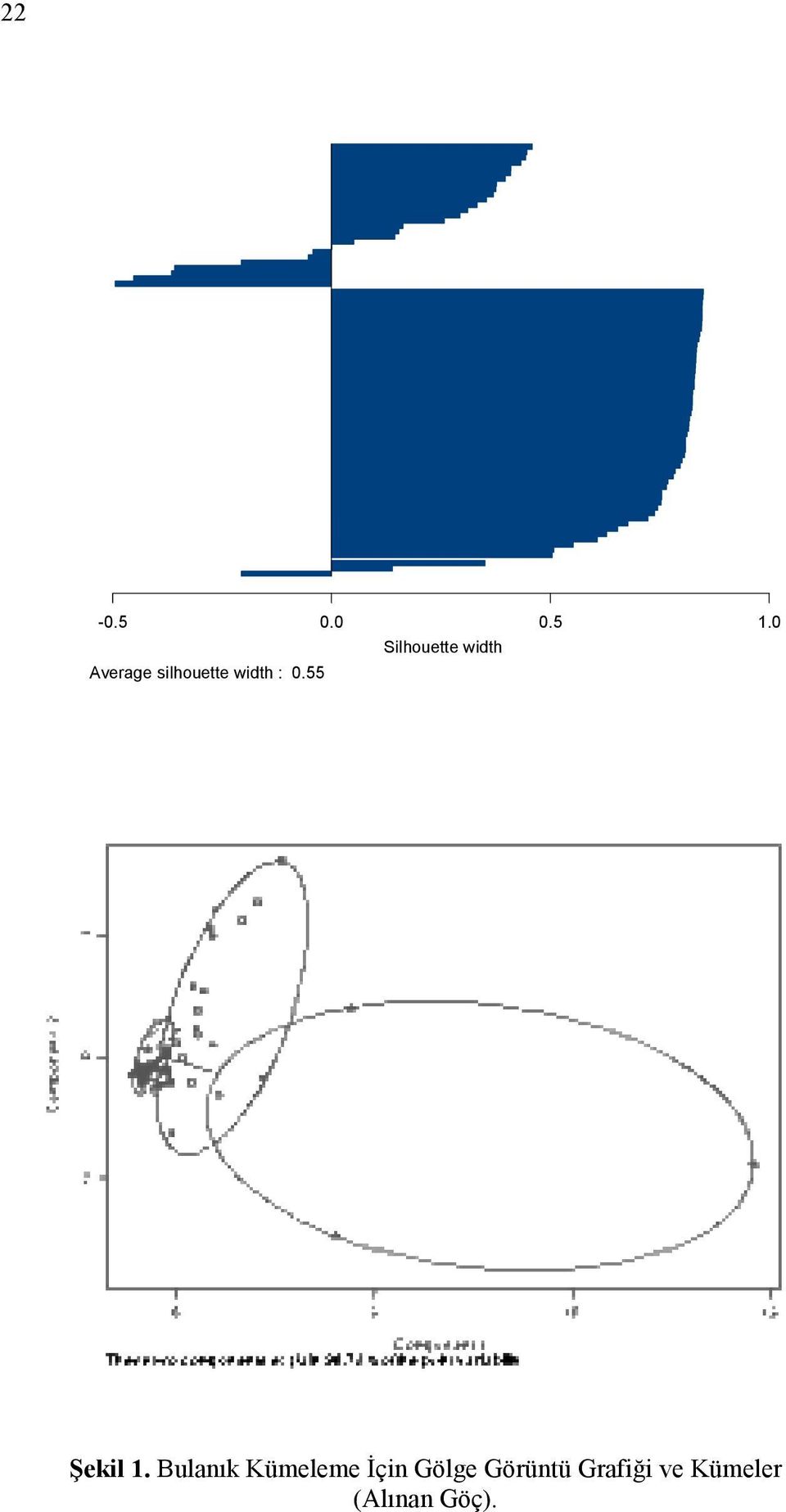 55 Silhouette width Şekil 1.