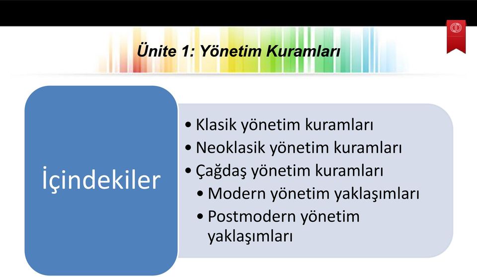 yönetim kuramları Modern yönetim