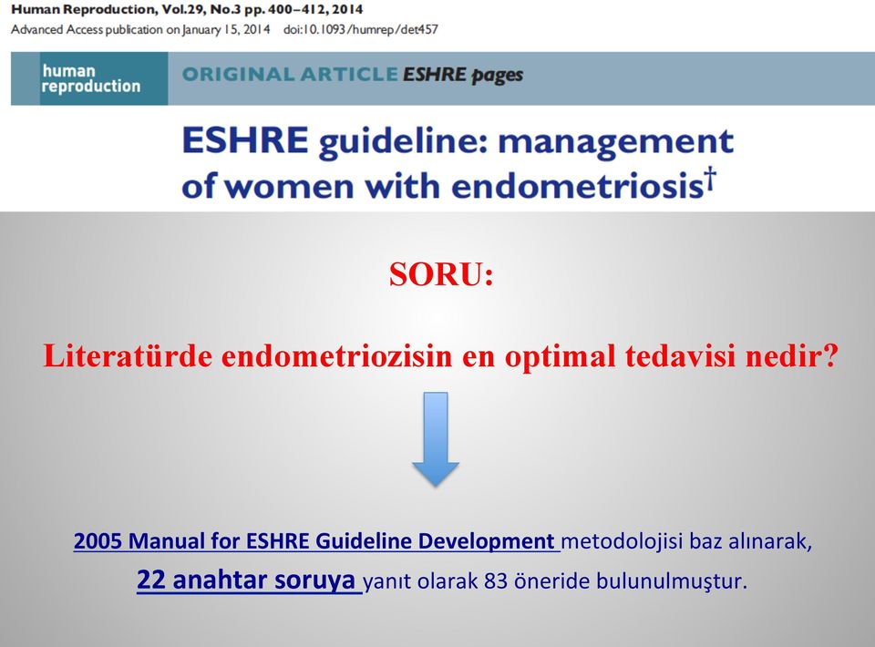 2005 Manual for ESHRE Guideline Development