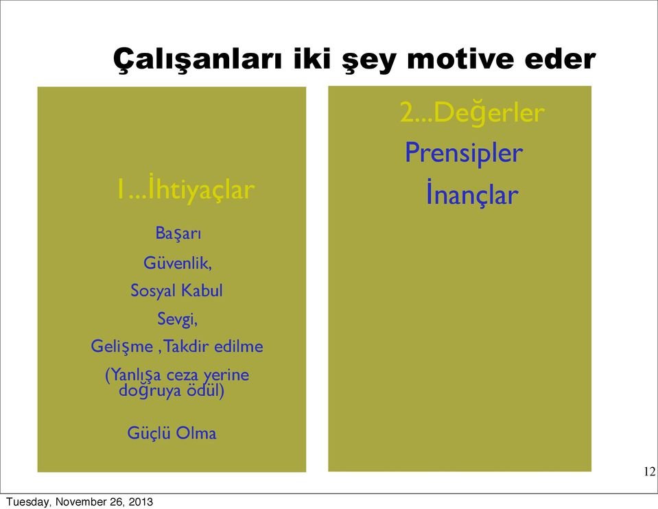 Sevgi, Gelişme, Takdir edilme (Yanlışa ceza