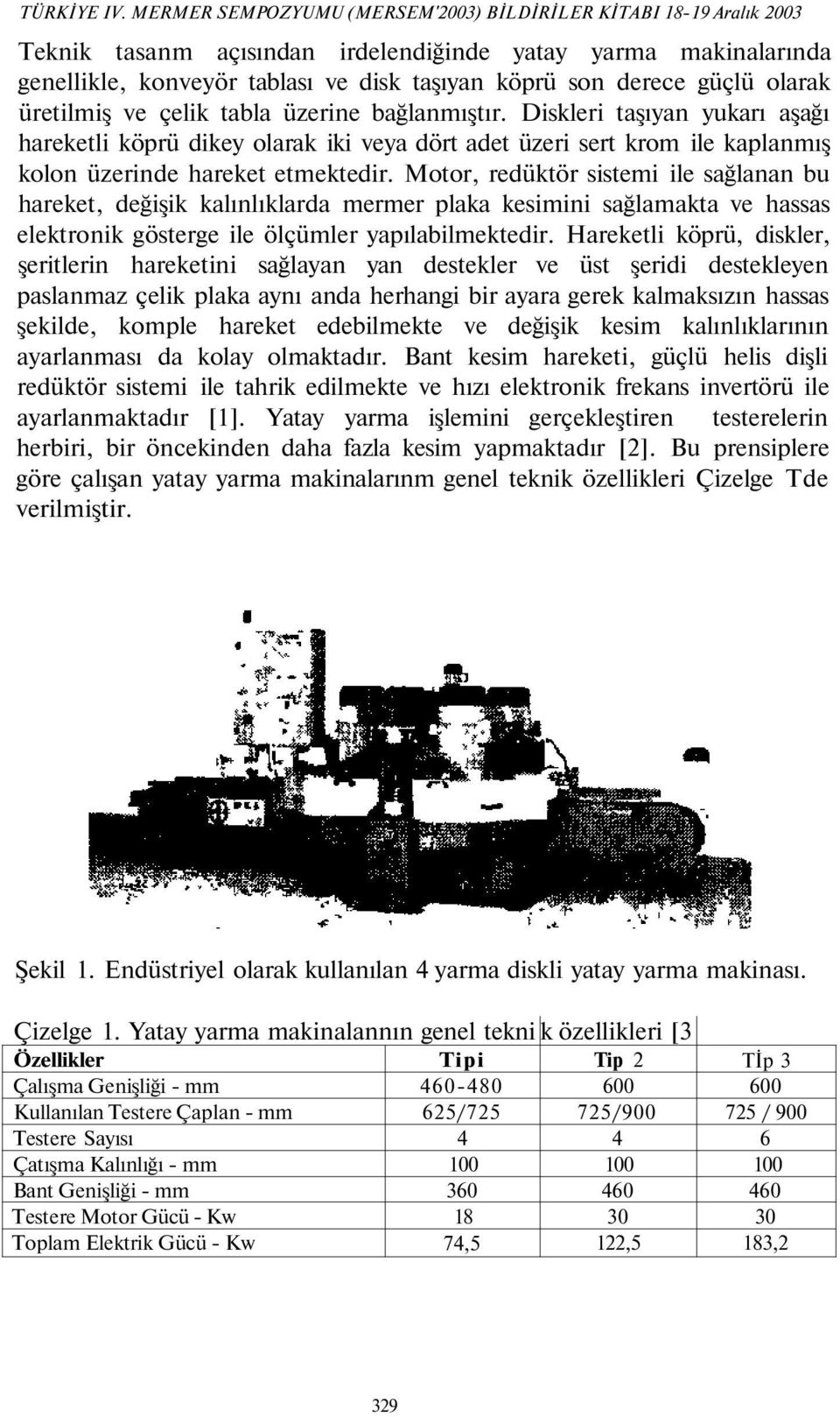 Motor, redüktör sistemi ile sağlanan bu hareket, değişik kalınlıklarda mermer plaka kesimini sağlamakta ve hassas elektronik gösterge ile ölçümler yapılabilmektedir.