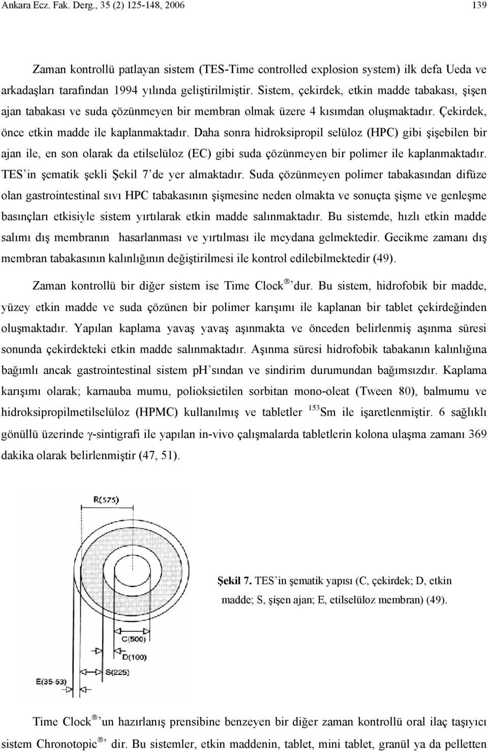 Daha sonra hidroksipropil selüloz (HPC) gibi şişebilen bir ajan ile, en son olarak da etilselüloz (EC) gibi suda çözünmeyen bir polimer ile kaplanmaktadır.