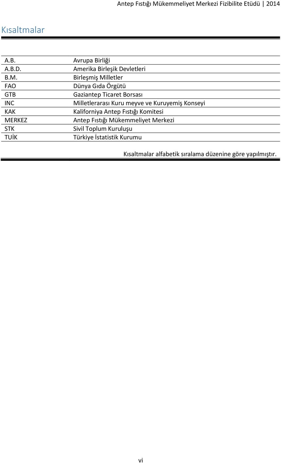 rkezi Fizibilite Etüdü 2014 Kısaltmalar A.B. A.B.D. B.M.