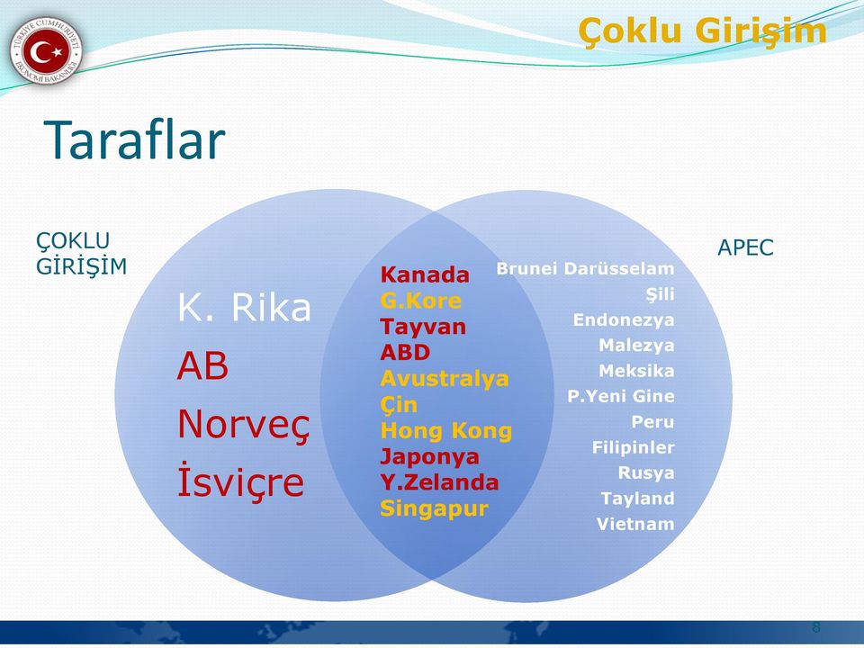 Kore Tayvan ABD Avustralya Çin Hong Kong Japonya Y.