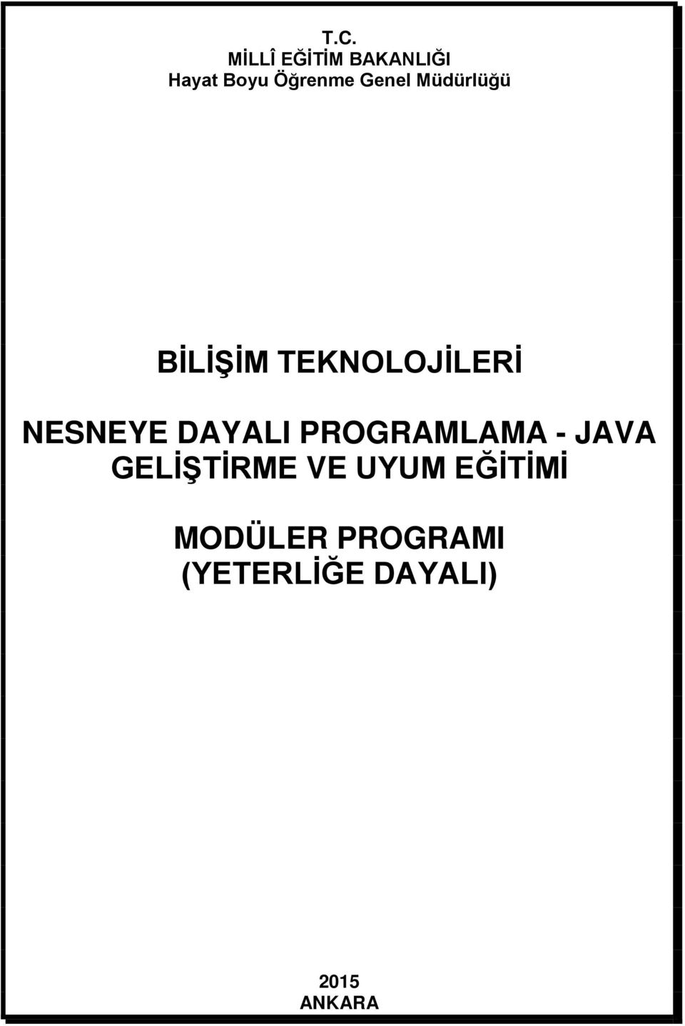 DAYALI PROGRAMLAMA - JAVA GELİŞTİRME VE UYUM