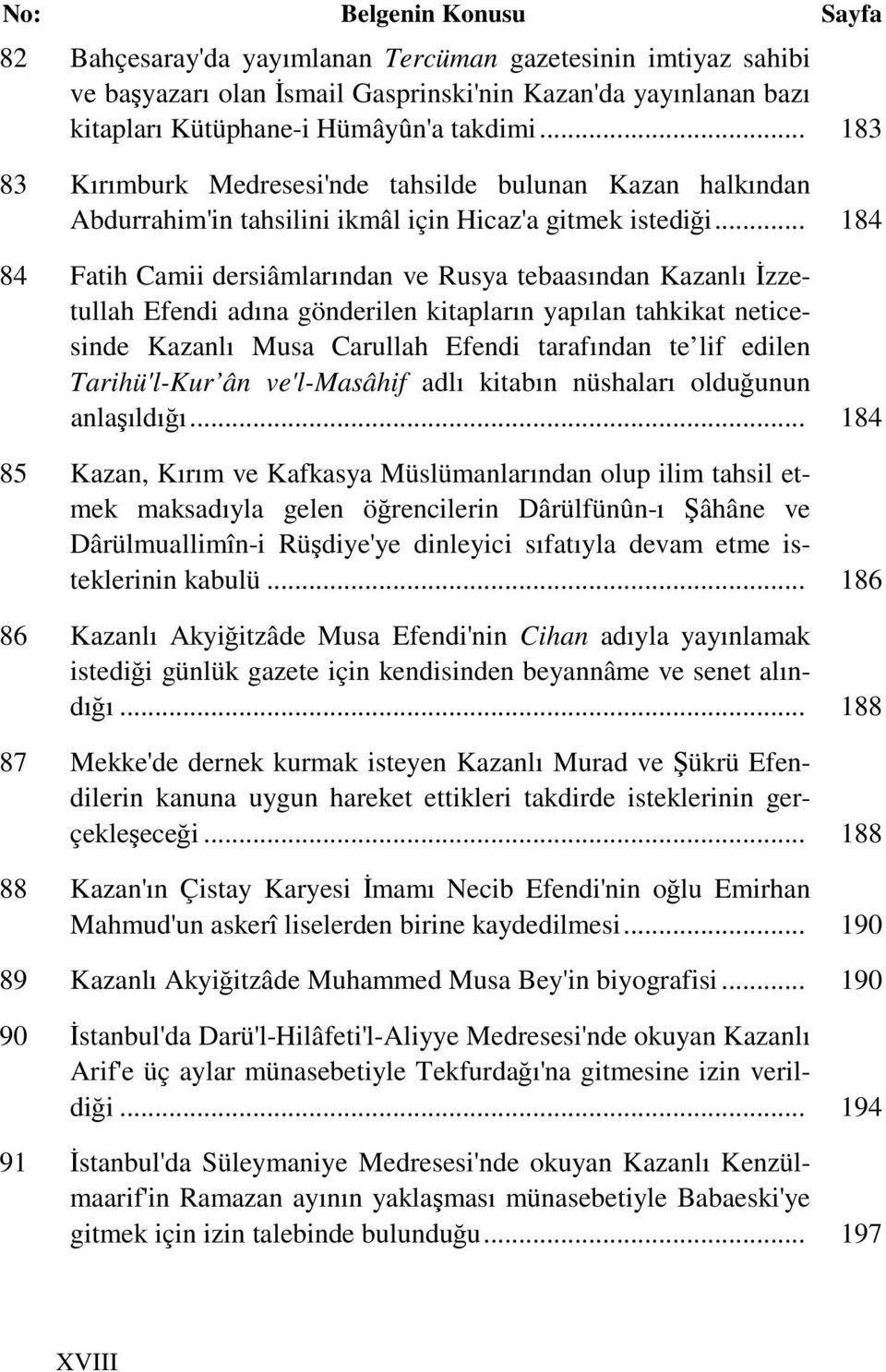 .. 184 84 Fatih Camii dersiâmlarından ve Rusya tebaasından Kazanlı Đzzetullah Efendi adına gönderilen kitapların yapılan tahkikat neticesinde Kazanlı Musa Carullah Efendi tarafından te lif edilen