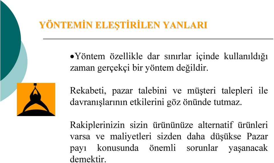 Rekabeti, pazar talebini ve müşteri talepleri ile davranışlarının etkilerini göz önünde