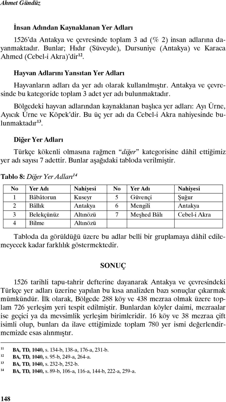 Antakya ve çevresinde bu kategoride toplam 3 adet yer adı bulunmaktadır. Bölgedeki hayvan adlarından kaynaklanan başlıca yer adları: Ayı Ürne, Ayıcık Ürne ve Köpek dir.