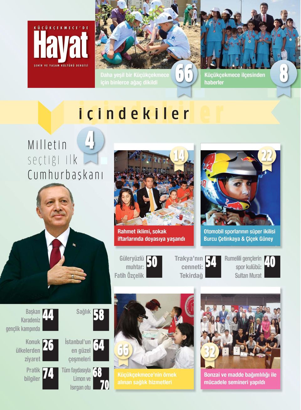 54 Rumelili gençlerin spor kulübü: Sultan Murat 40 Başkan Karadeniz gençlik kampında 44 Sağlık 58 26 Konuk ülkelerden ziyaret Pratik bilgiler 74 İstanbul un en güzel