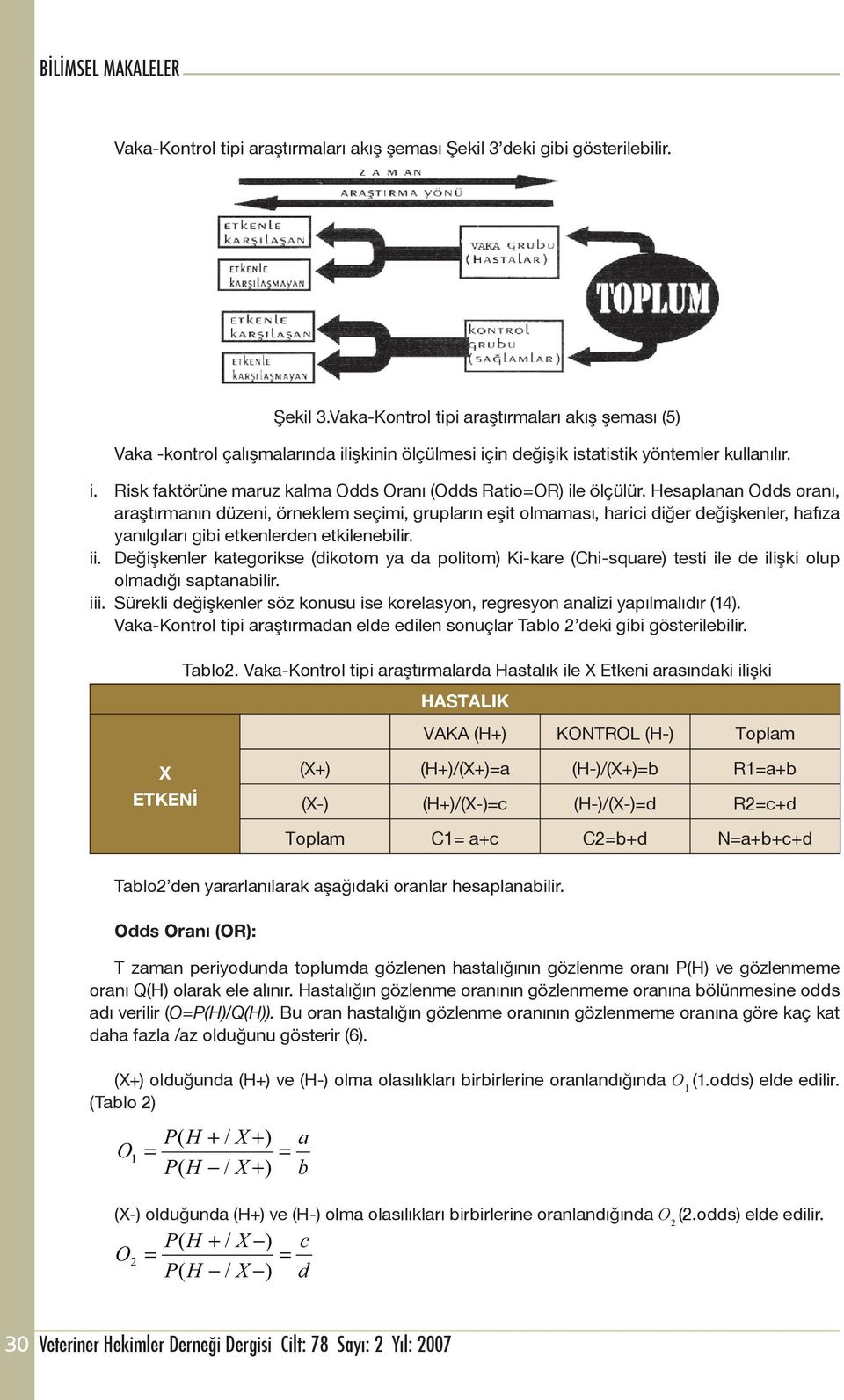 Hesaplanan Odds oranı, araştırmanın düzeni, örneklem seçimi, grupların eşit olmaması, harici diğer değişkenler, hafıza yanılgıları gibi etkenlerden etkilenebilir. ii.