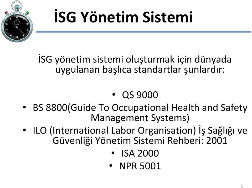 Health and Safety Management Systems) ILO (International Labor