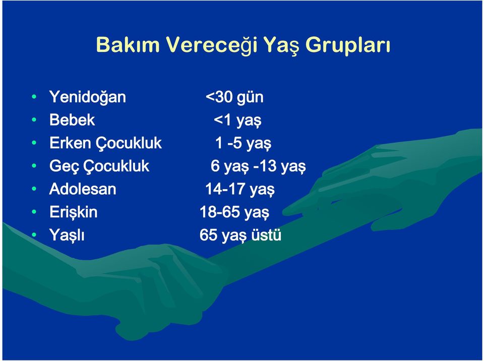 Geç Çocukluk 6 yaş -13 yaş Adolesan 14-17