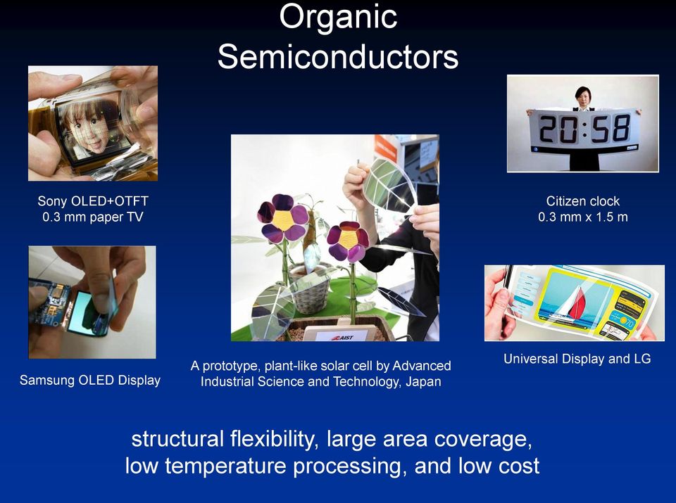 5 m Samsung OLED Display A prototype, plant-like solar cell by Advanced