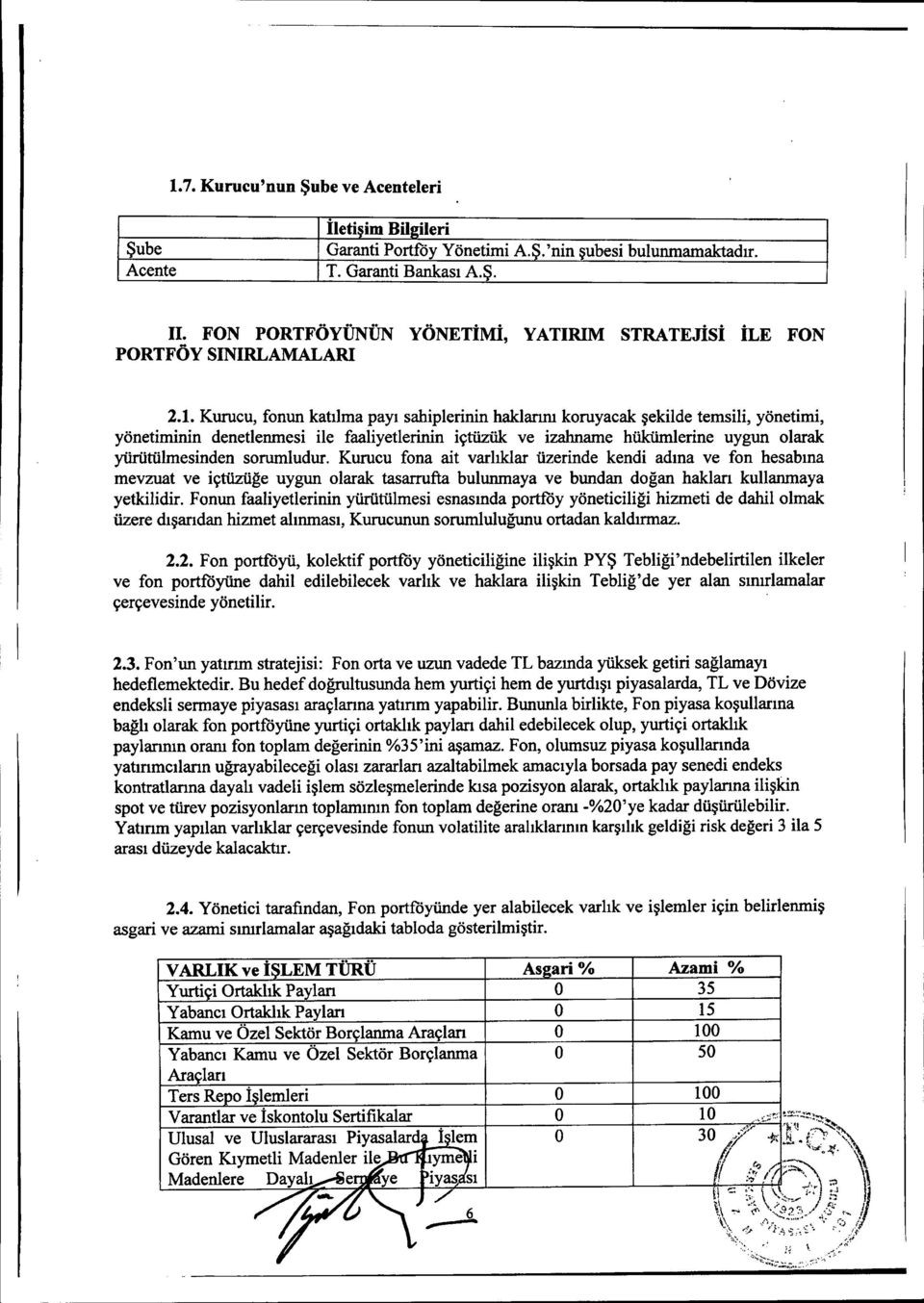 Kurucu, fonun katılma payı sahiplerinin haklarını koruyacak şekilde temsili, yönetimi, yönetiminin denetlenmesi ile faaliyetlerinin içtüzük ve izahname hükümlerine uygun olarak yürütülmesinden